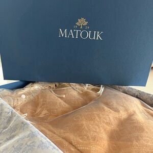 Matouk Albers Amber Throw in tan